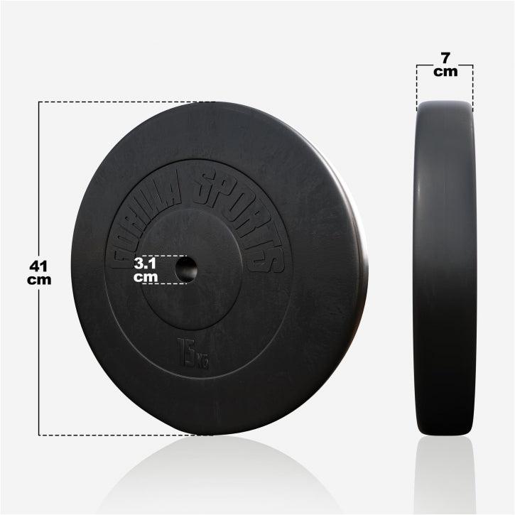 Disc din plastic umplut cu ciment, 1,25 - 15 kg, 30/31 mm