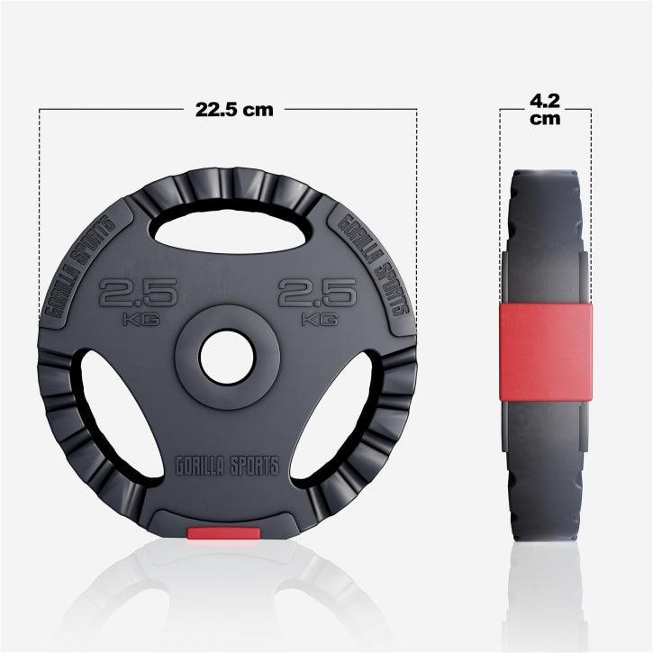 Discuri din plastic umplute cu ciment, cu grip, 1,25 - 15 kg, 30/31 mm
