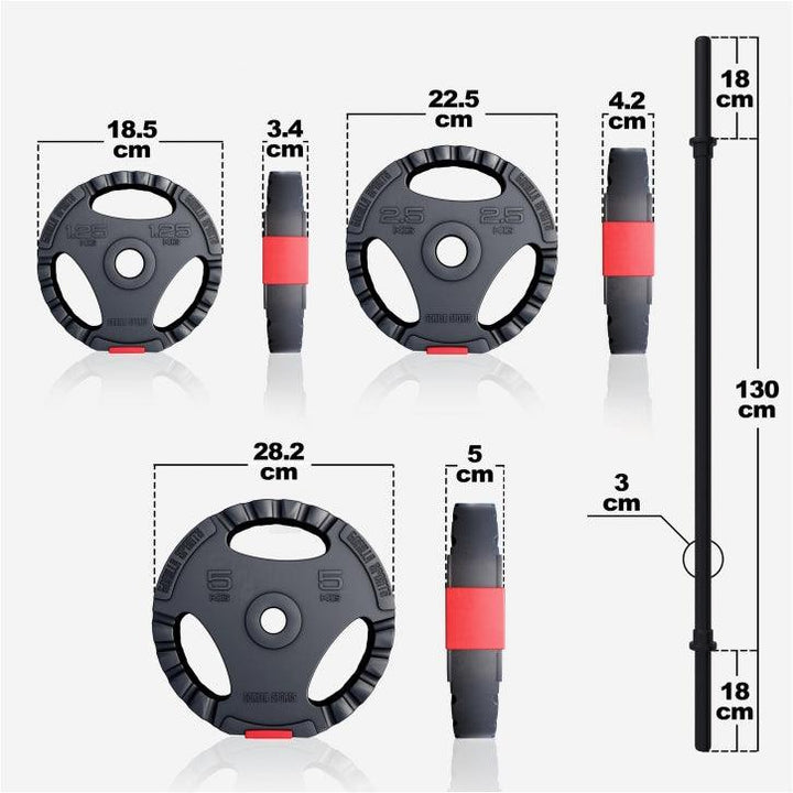 Set de haltere Aerobic din plastic 20 kg