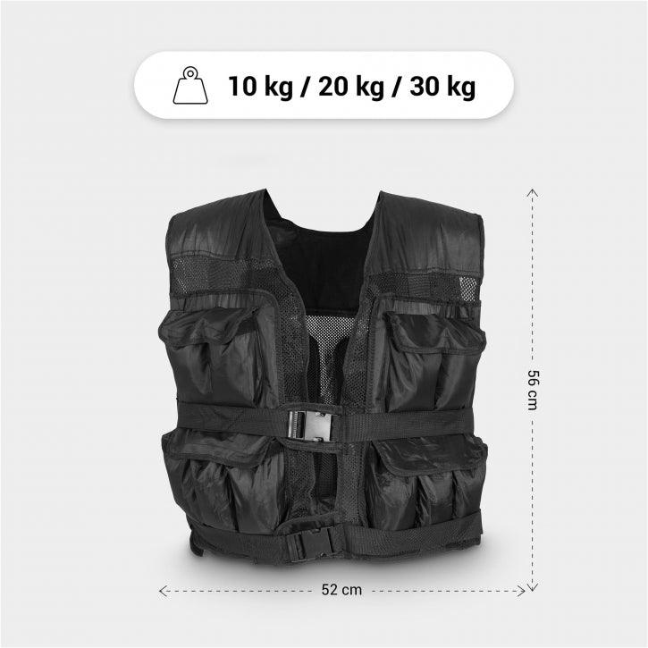Vestă cu greutăți reglabilă 10 - 30 kg
