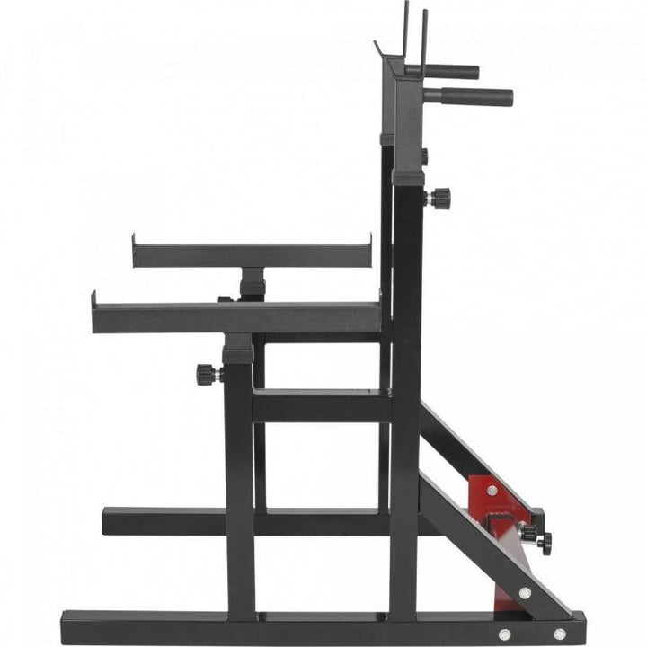 Rack pentru genuflexiuni reglabil pe înălțime și lățime, incluzând set de haltere din plastic de 40 kg