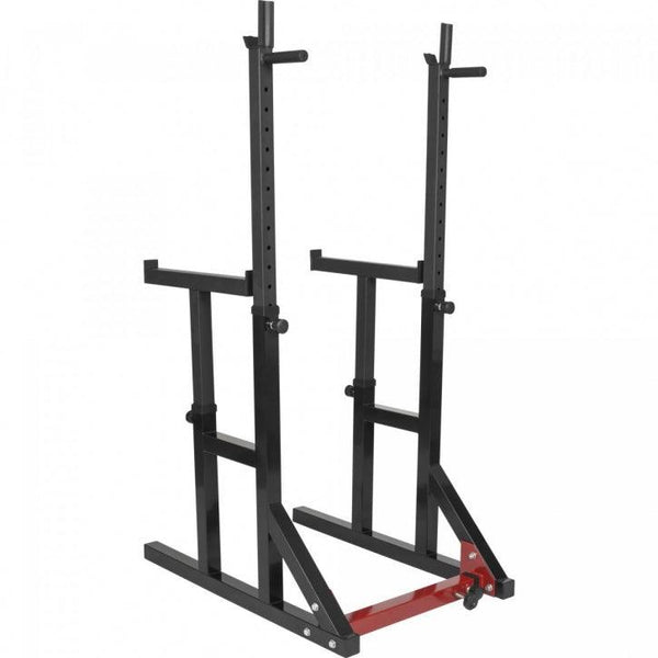 Rack pentru genuflexiuni reglabil pe înălțime și lățime, incluzând set de haltere din plastic de 40 kg
