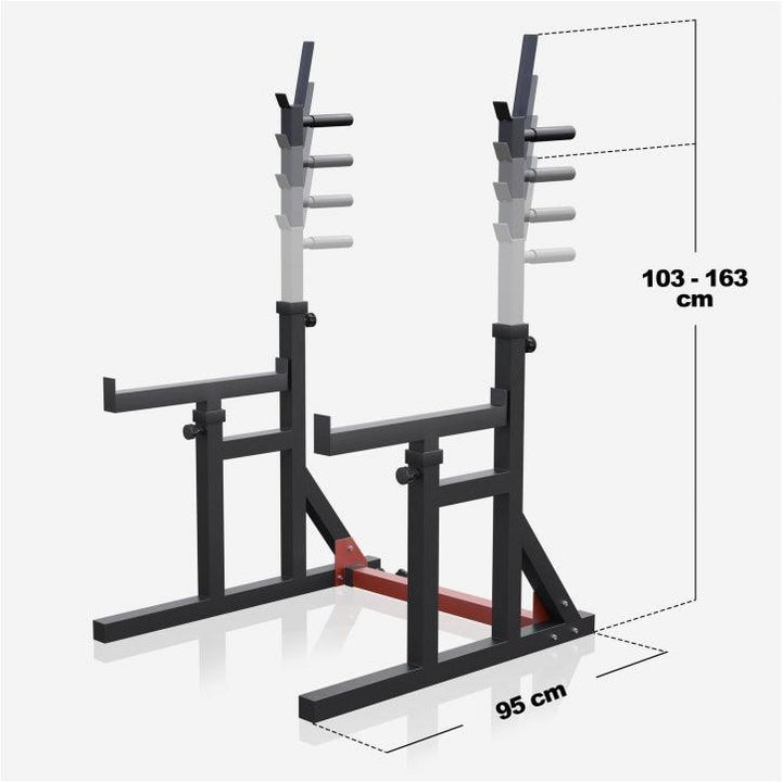 Rack pentru genuflexiuni reglabil pe înălțime și lățime