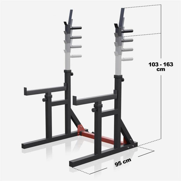 Rack pentru genuflexiuni reglabil pe înălțime și lățime