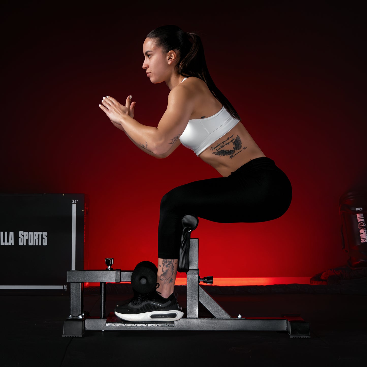 Aparat de antrenament pentru picioare Sissy Squat, reglabil