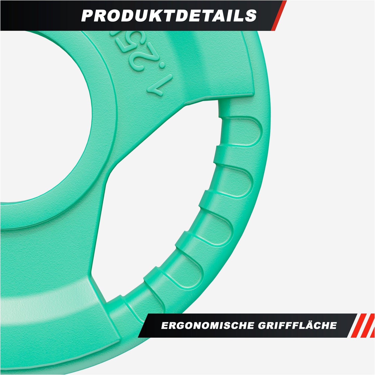 Discuri olimpice cu grip, cauciucate, 1,25 - 25 kg, 50/51 mm