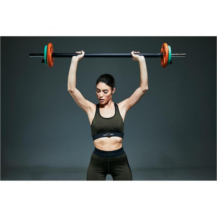 Discuri din fier cauciucat olimpice cu maner 1,25-25 Kg 50/51mm - Gorilla Sports Ro