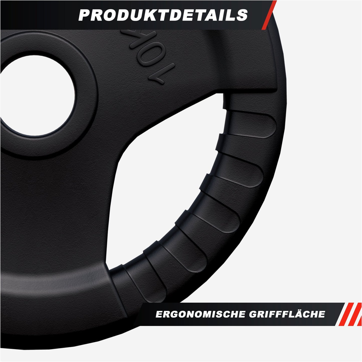 Discuri olimpice cu grip, cauciucate, 1,25 - 25 kg, 50/51 mm