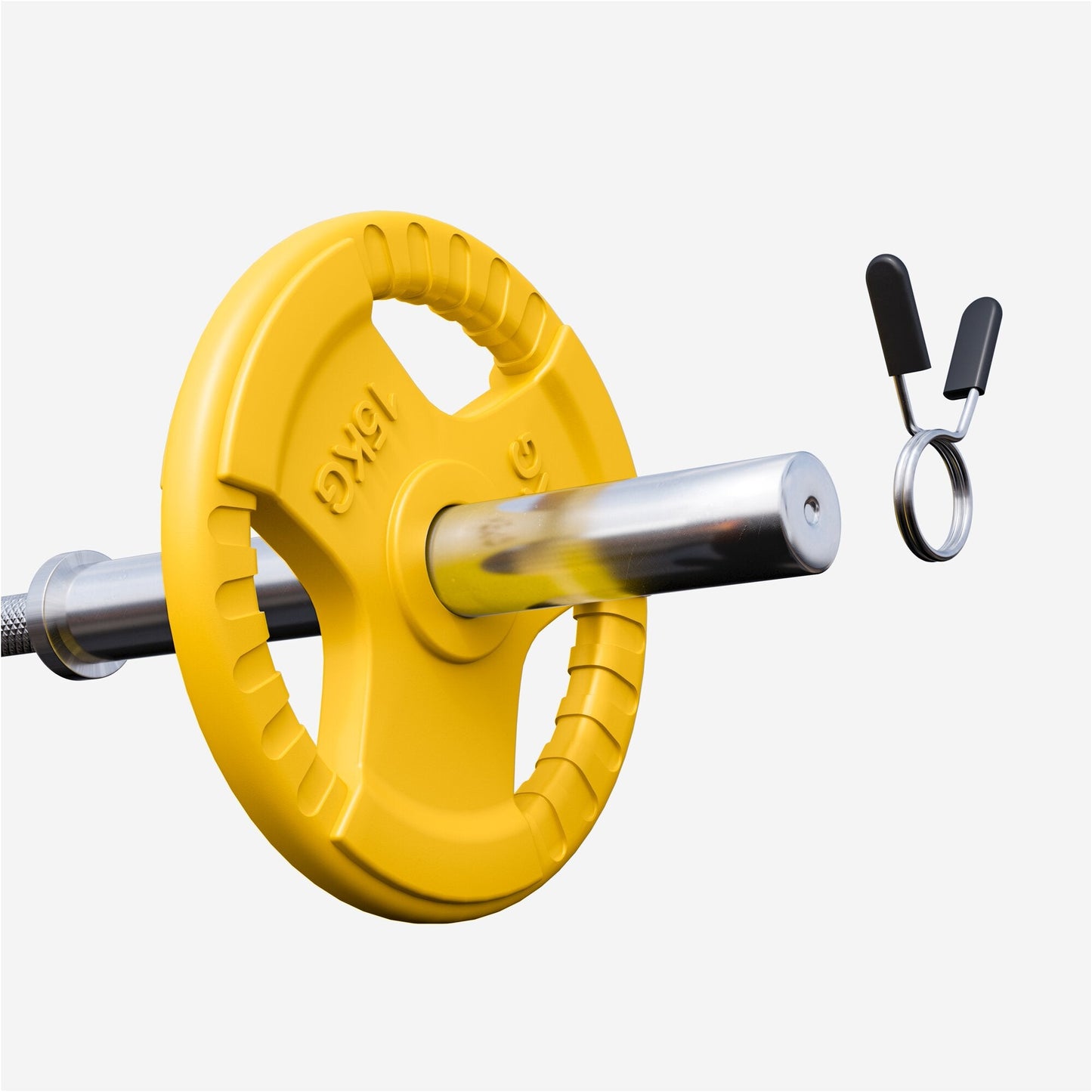 Discuri olimpice cu grip, cauciucate, 1,25 - 25 kg, 50/51 mm