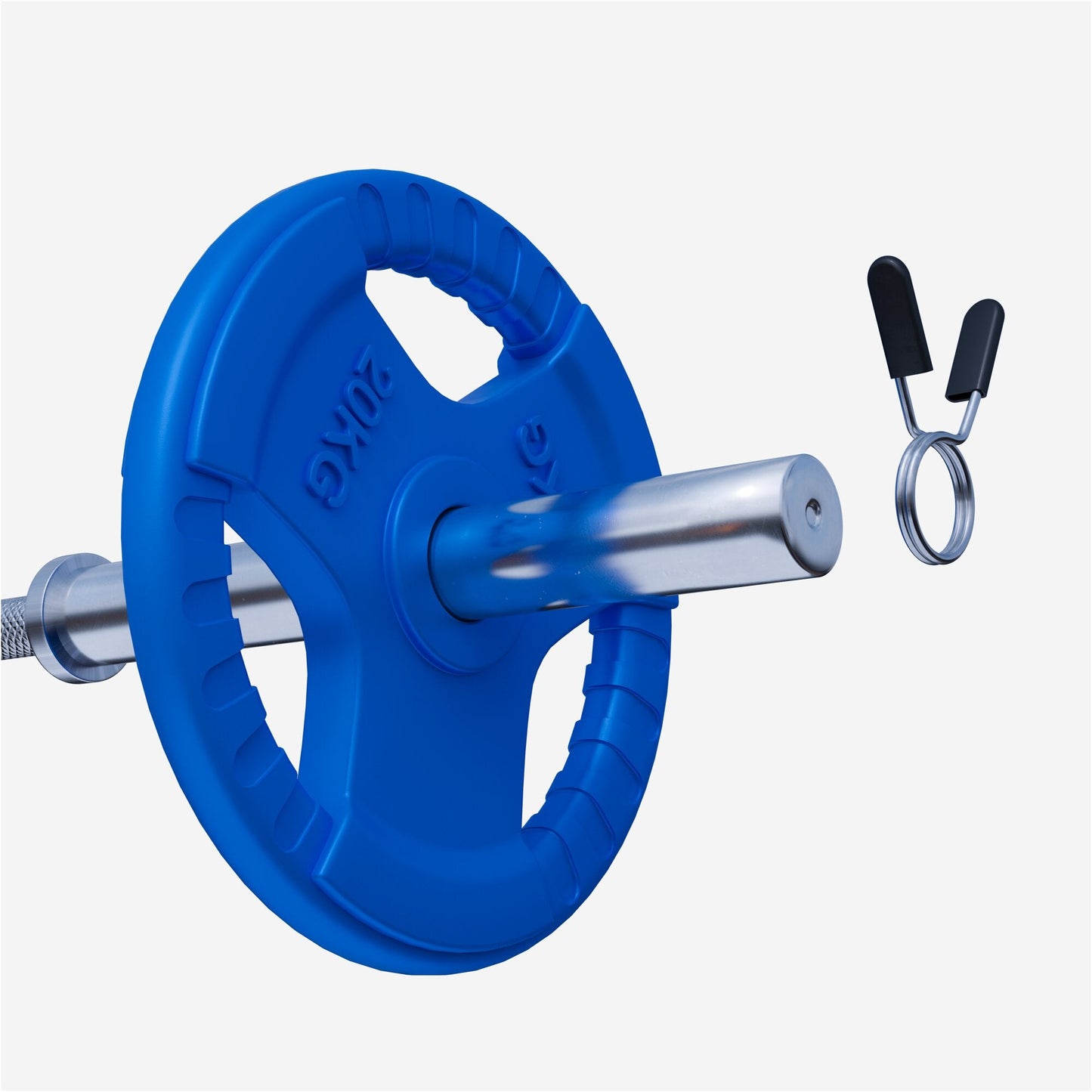 Discuri olimpice cu grip, cauciucate, 1,25 - 25 kg, 50/51 mm