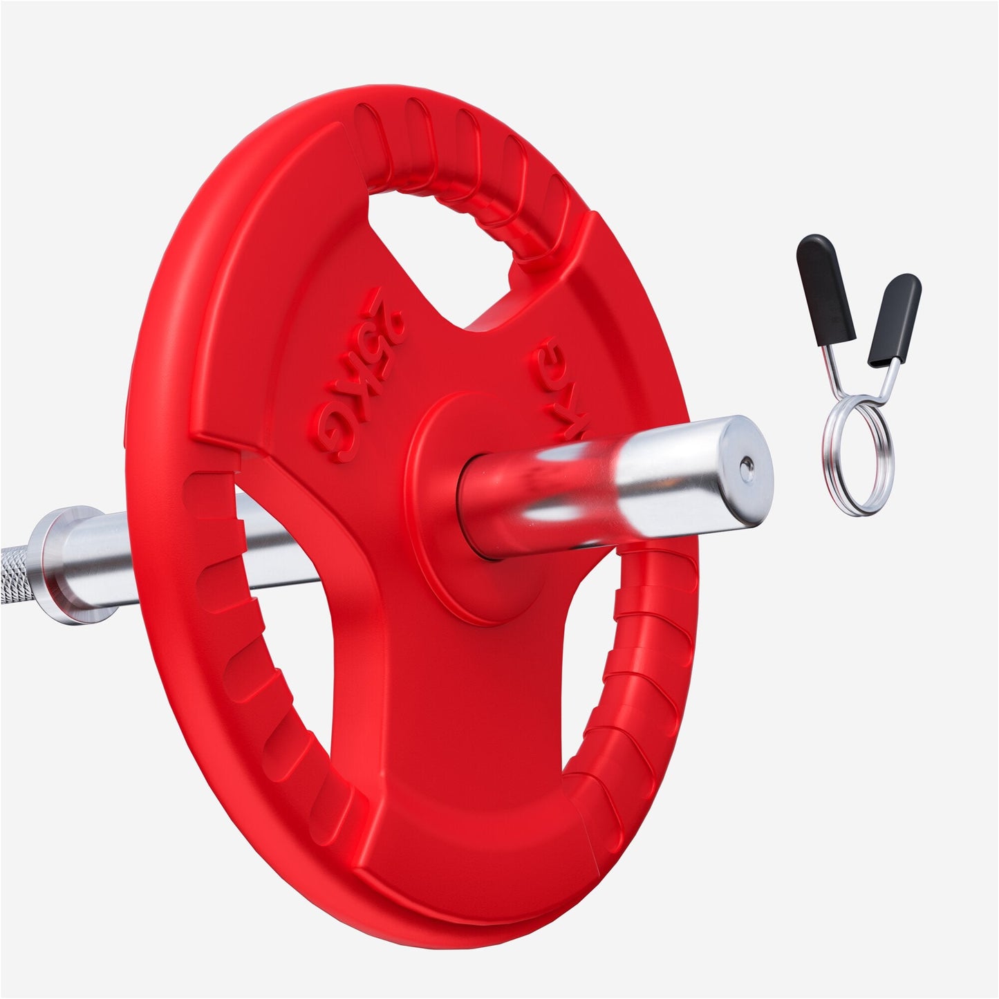 Discuri olimpice cu grip, cauciucate, 1,25 - 25 kg, 50/51 mm