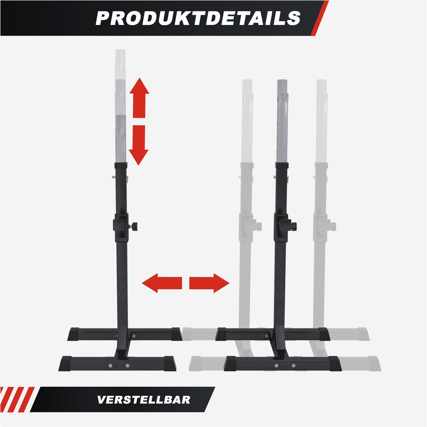 Set suport pentru haltere Squat Rack, incluzând set de haltere din plastic de 35 kg