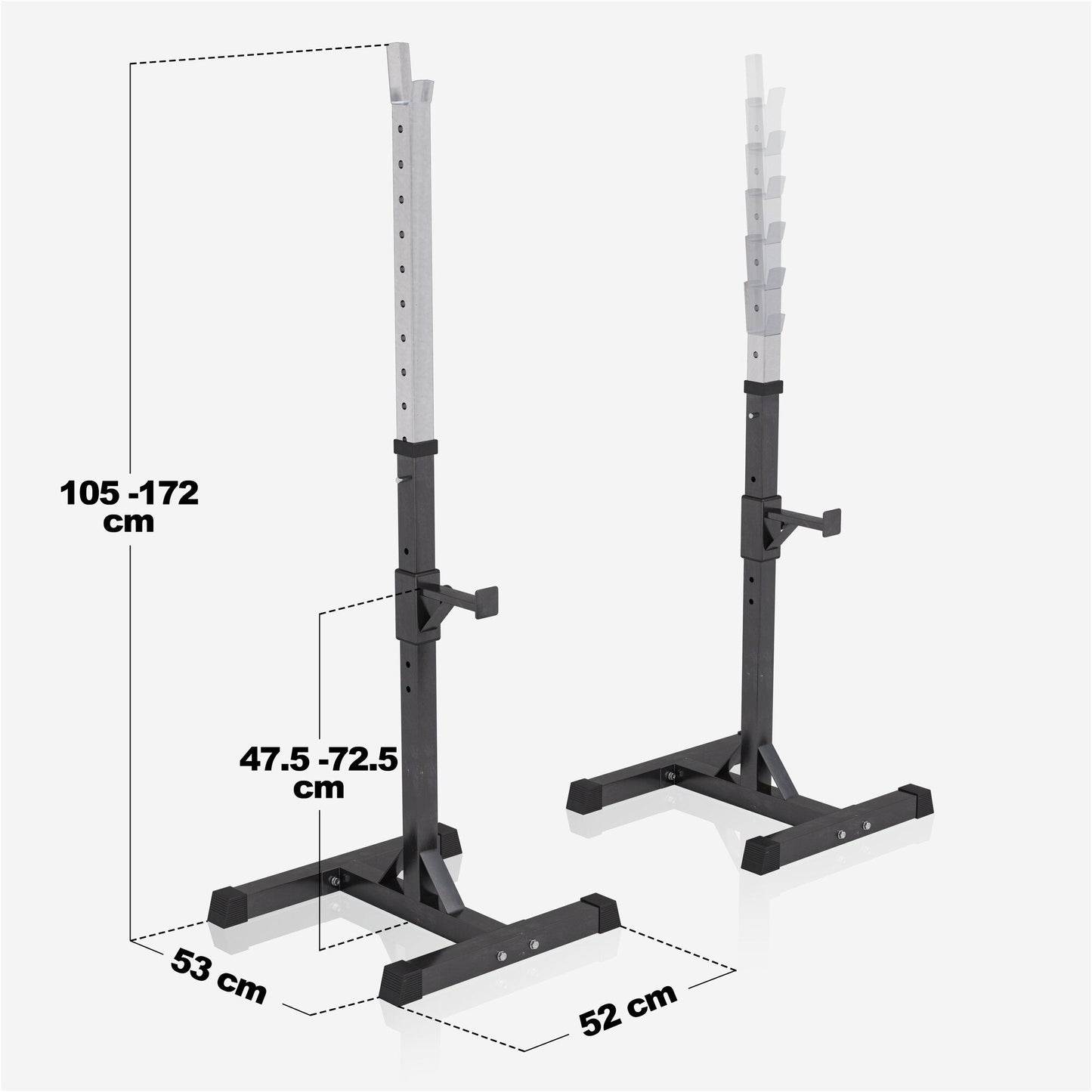 Set suport pentru haltere Squat Rack, incluzând set de haltere din plastic de 35 kg