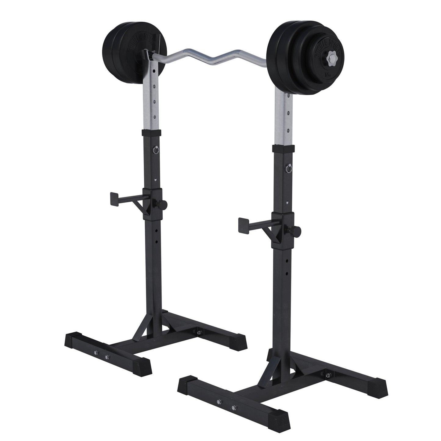 Set suport pentru haltere Squat Rack, incluzând set de haltere din plastic de 35 kg