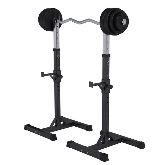 Set suport pentru haltere Squat Rack, incluzând set de haltere din plastic de 35 kg