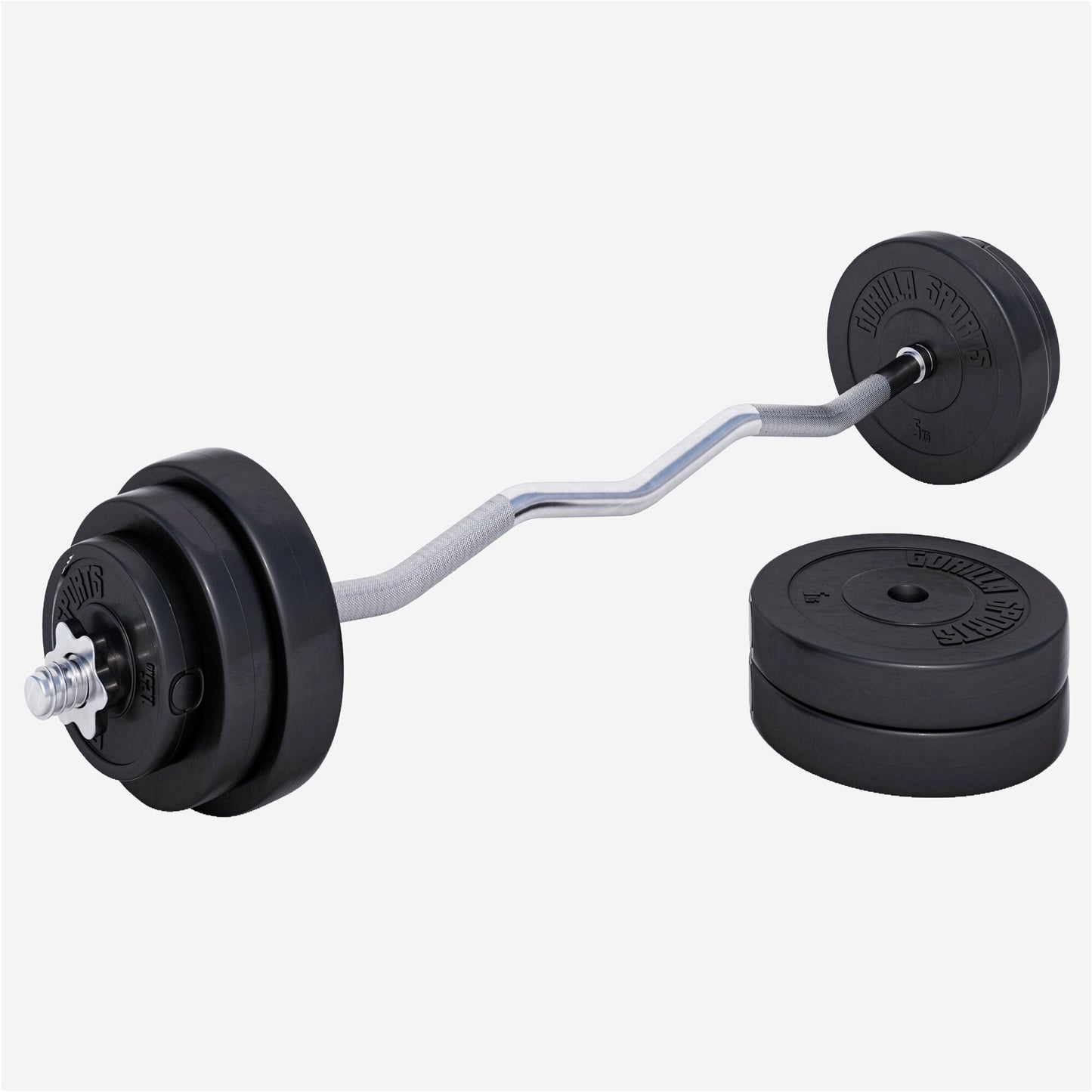 Set suport pentru haltere Squat Rack, incluzând set de haltere din plastic de 35 kg