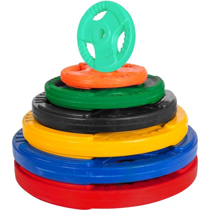 Discuri cu grip, cauciucate, 1,25 - 25 kg, 30/31 mm