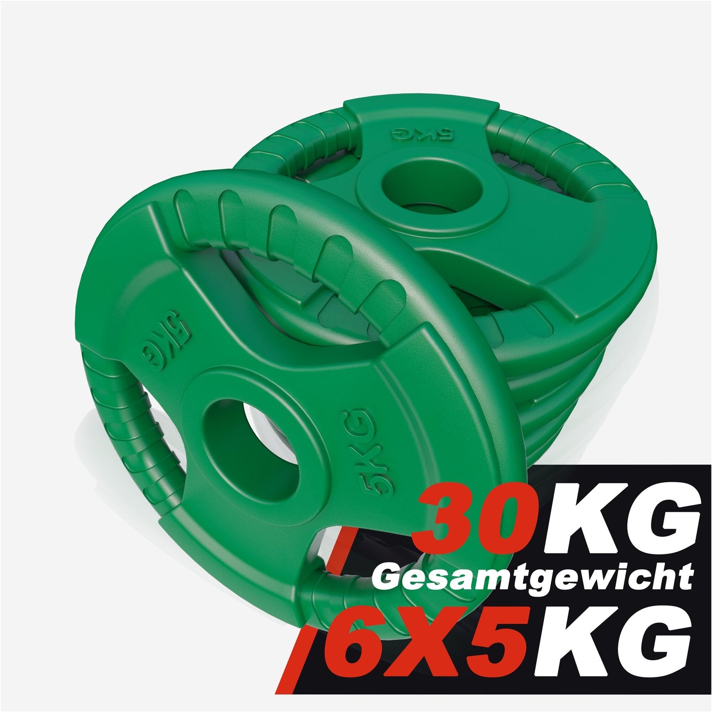 Discuri olimpice cu grip, cauciucate, 1,25 - 25 kg, 50/51 mm