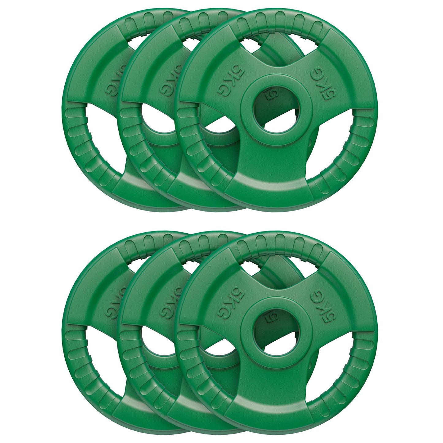 Discuri olimpice cu grip, cauciucate, 1,25 - 25 kg, 50/51 mm
