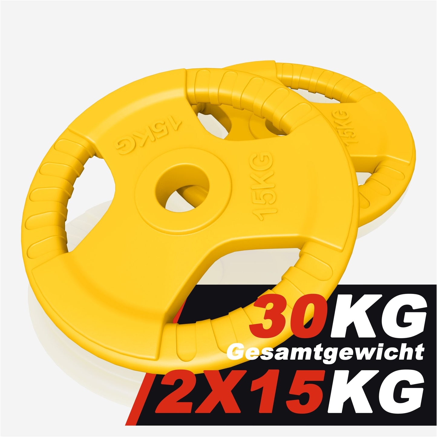 Discuri olimpice cu grip, cauciucate, 1,25 - 25 kg, 50/51 mm
