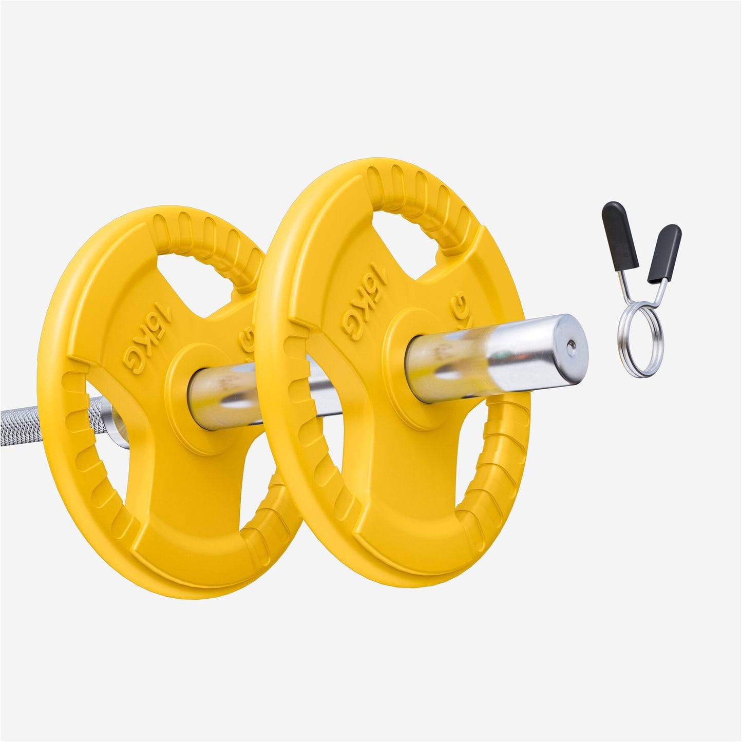 Discuri olimpice cu grip, cauciucate, 1,25 - 25 kg, 50/51 mm