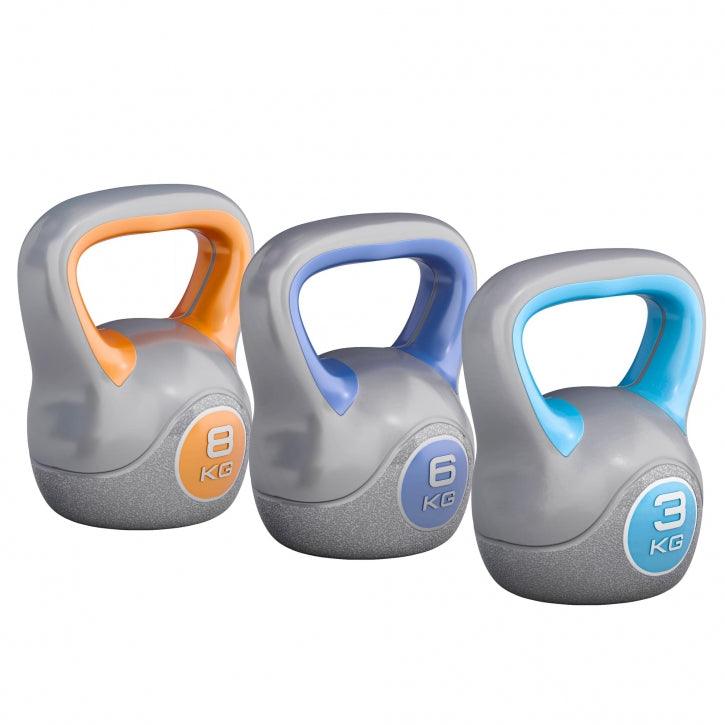 Kettlebell din plastic gri 2 - 20 kg