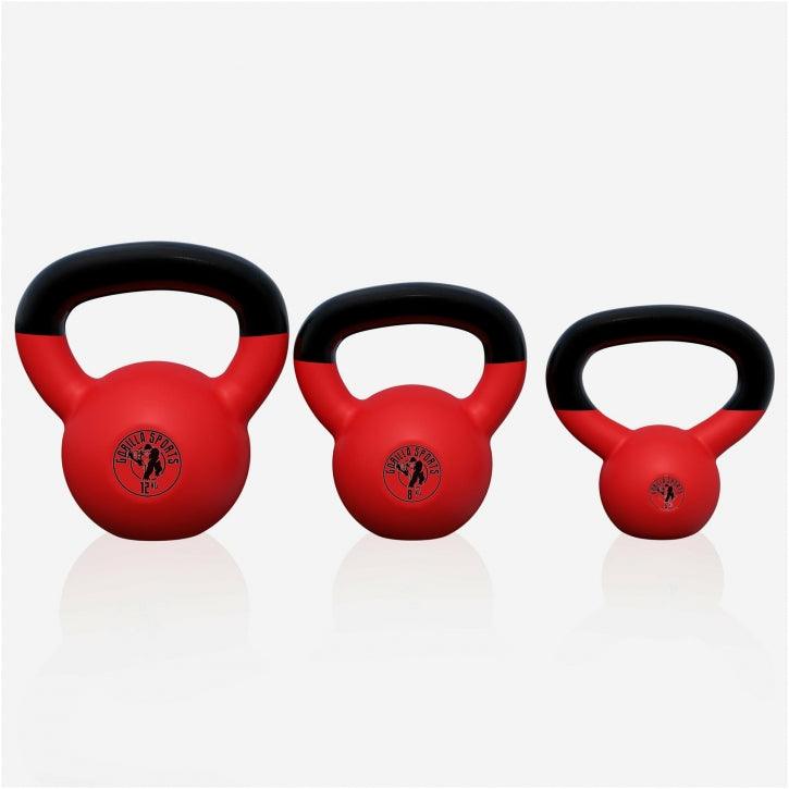 Kettlebell din fontă cu neopren roșu 2 - 32 kg
