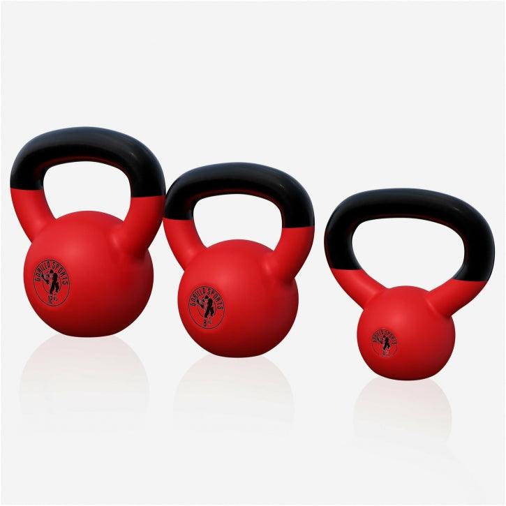 Kettlebell din fontă cu neopren roșu 2 - 32 kg