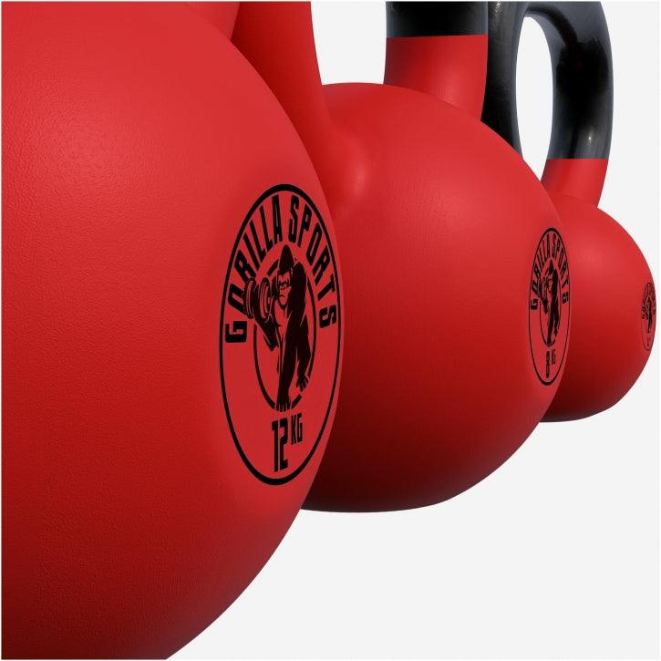Kettlebell din fontă cu neopren roșu 2 - 32 kg