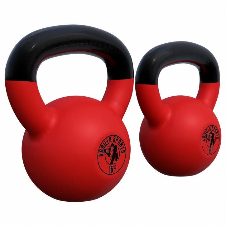 Kettlebell din fontă cu neopren roșu 2 - 32 kg