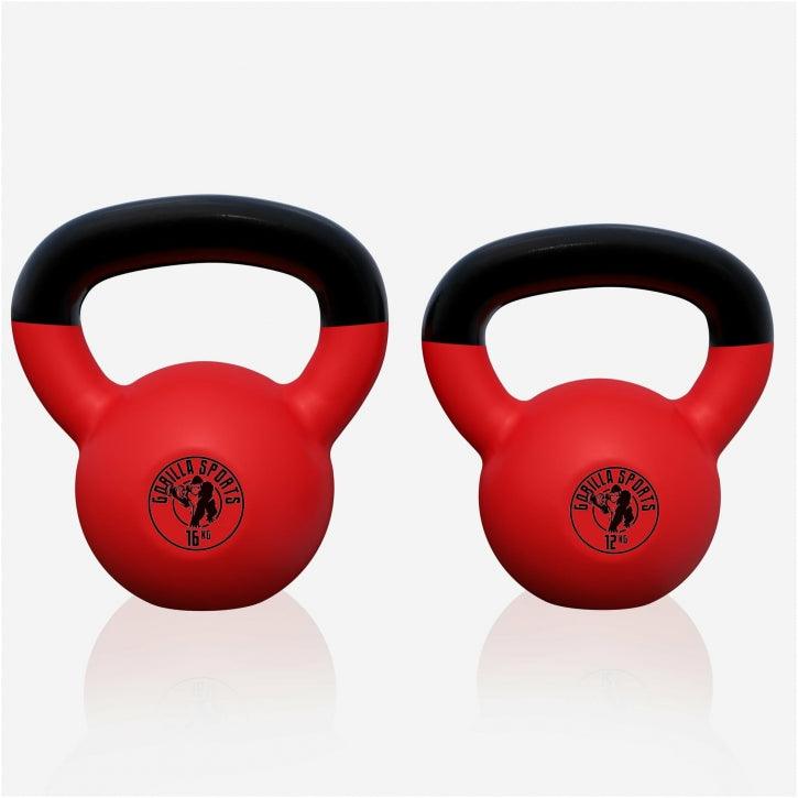 Kettlebell din fontă cu neopren roșu 2 - 32 kg