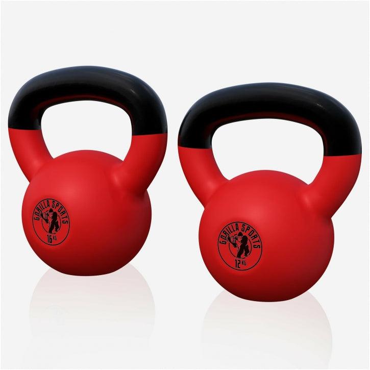 Kettlebell din fontă cu neopren roșu 2 - 32 kg