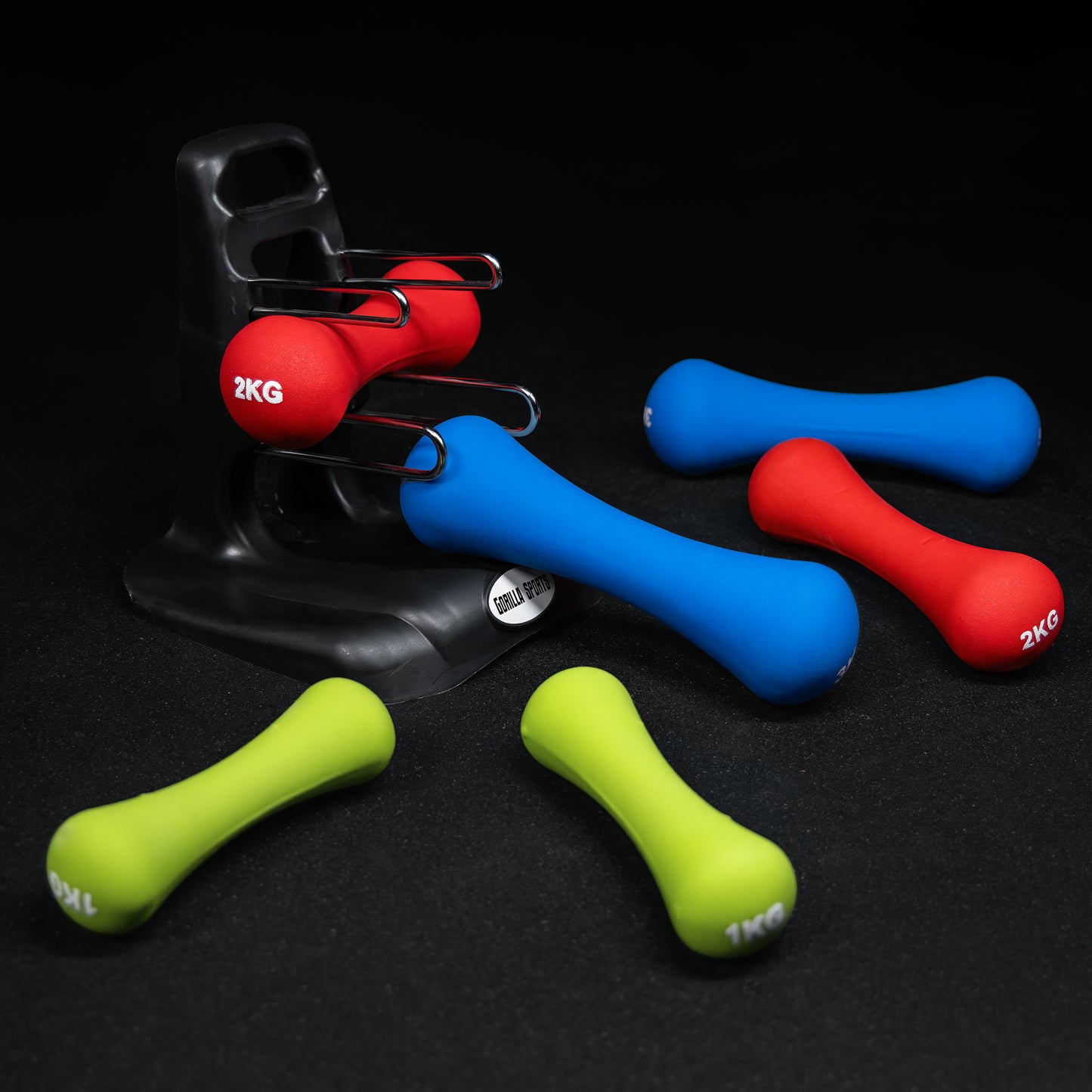 Set de gantere de gimnastică din neopren 12 kg