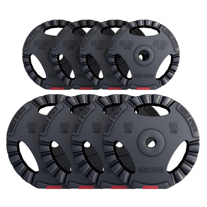 Discuri din plastic umplute cu ciment, cu grip, 1,25 - 15 kg, 30/31 mm