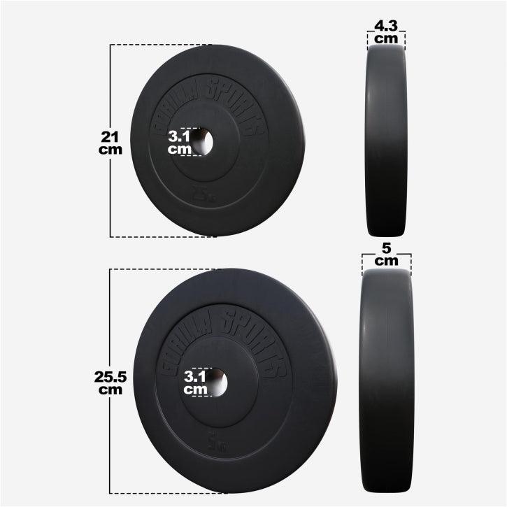Disc din plastic umplut cu ciment, 1,25 - 15 kg, 30/31 mm