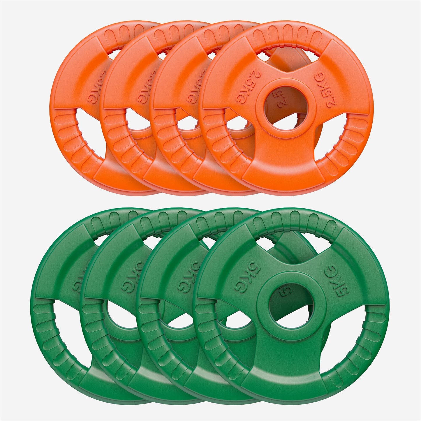 Discuri olimpice cu grip, cauciucate, 1,25 - 25 kg, 50/51 mm