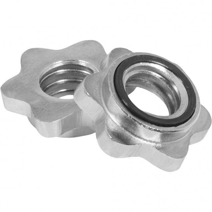 Set de haltere curbe SZ din cauciuc, 35 kg, cu închizători în formă de stea