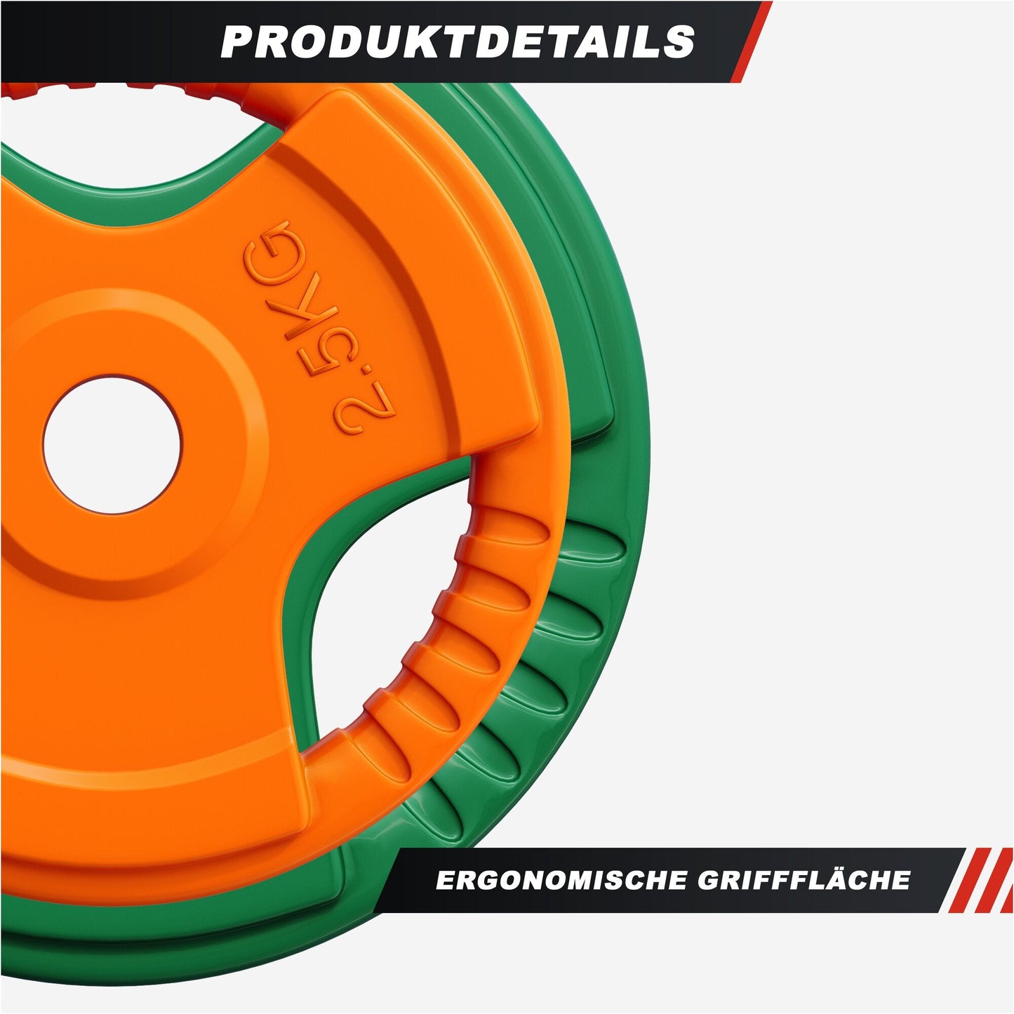 Discuri cu grip, cauciucate, 1,25 - 25 kg, 30/31 mm