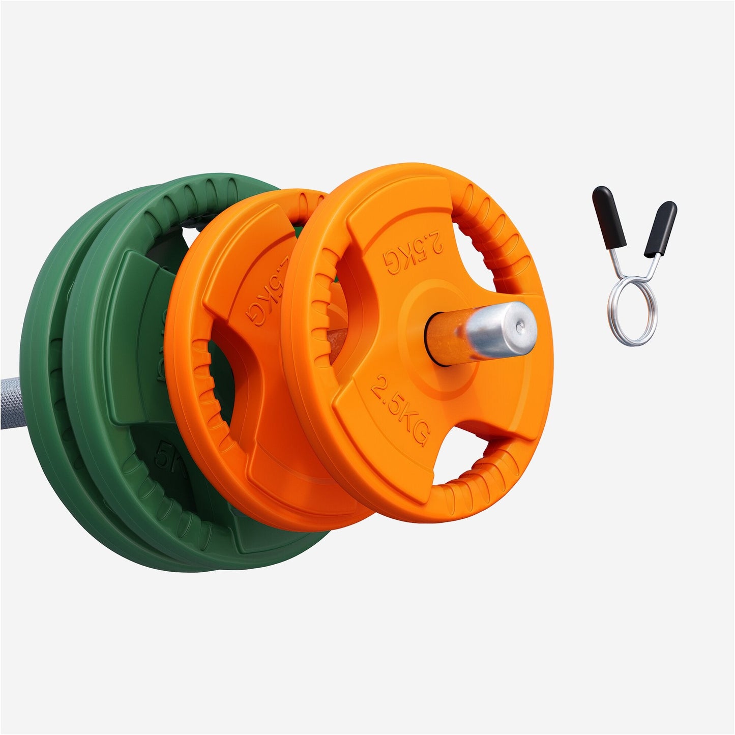 Discuri cu grip, cauciucate, 1,25 - 25 kg, 30/31 mm