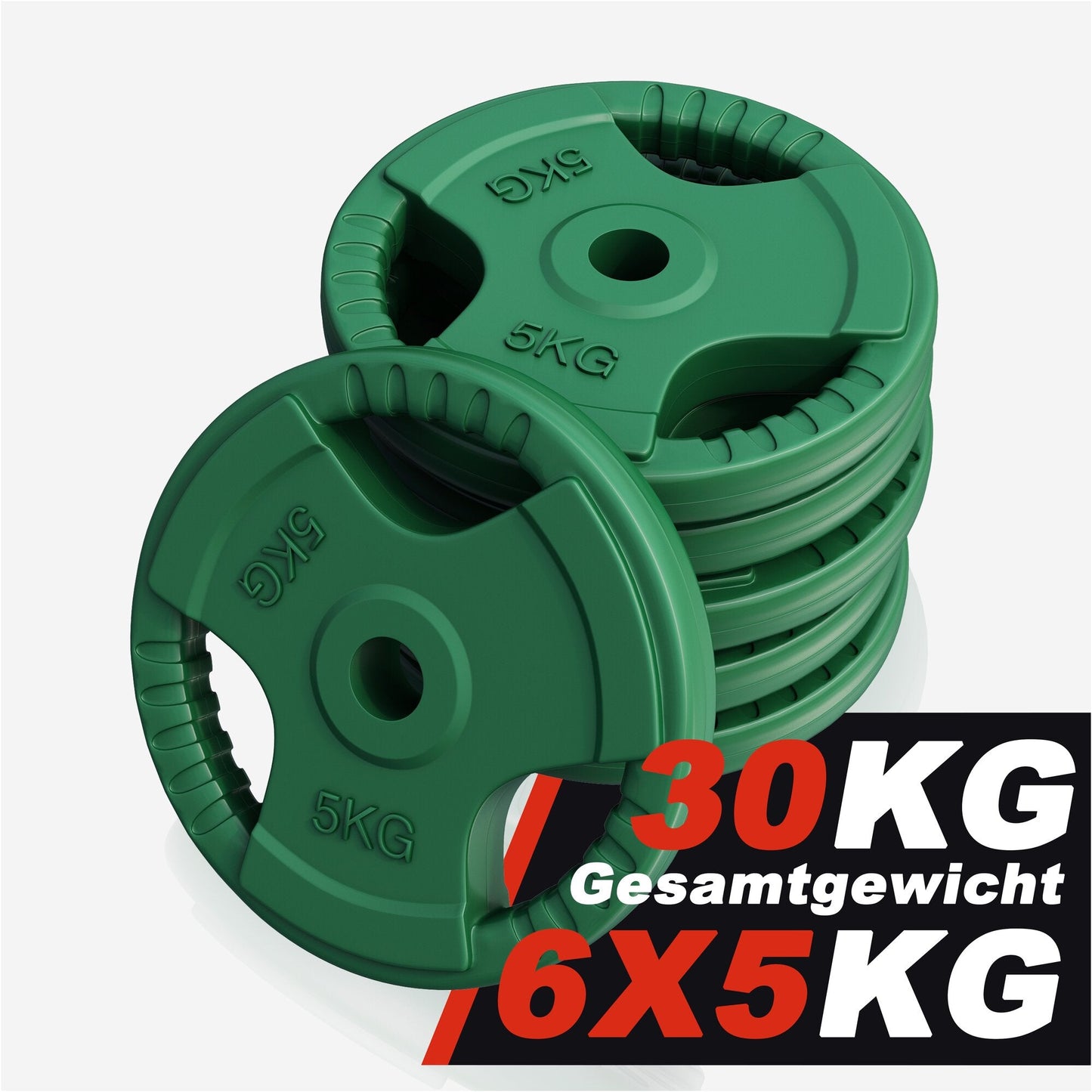 Discuri cu grip, cauciucate, 1,25 - 25 kg, 30/31 mm