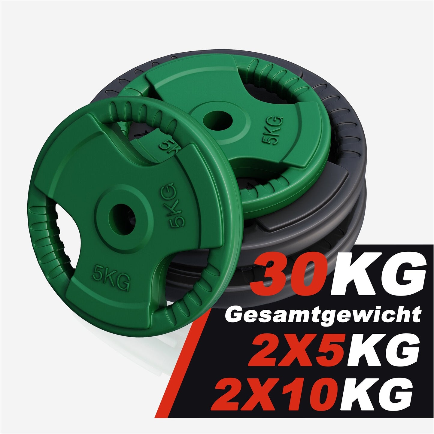 Discuri cu grip, cauciucate, 1,25 - 25 kg, 30/31 mm