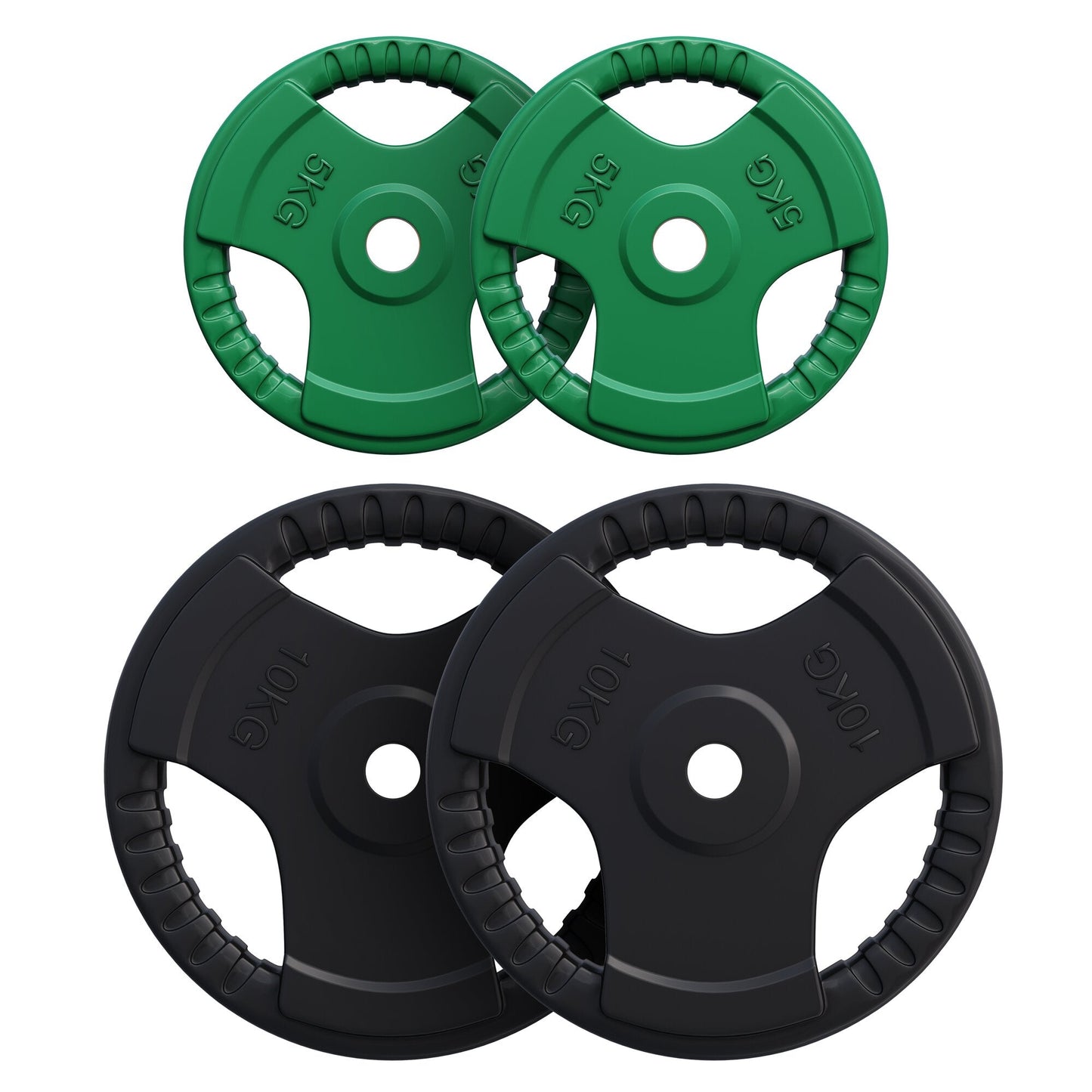 Discuri cu grip, cauciucate, 1,25 - 25 kg, 30/31 mm