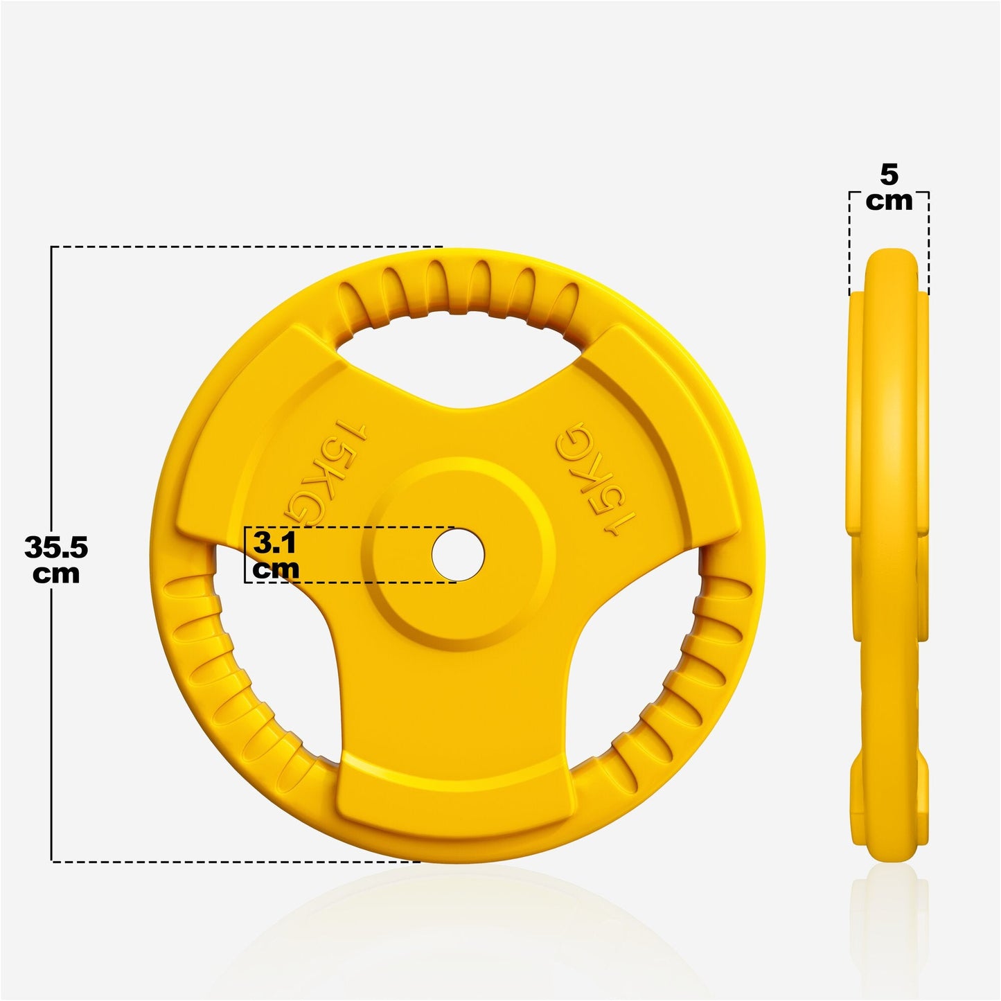 Discuri cu grip, cauciucate, 1,25 - 25 kg, 30/31 mm