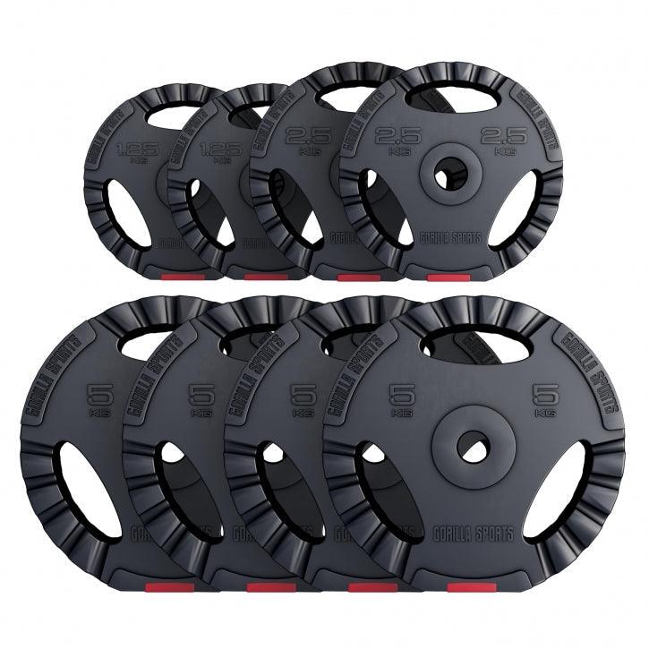Discuri din plastic umplute cu ciment, cu grip, 1,25 - 15 kg, 30/31 mm