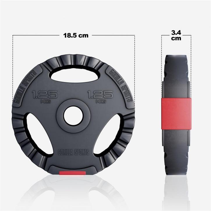 Discuri din plastic umplute cu ciment, cu grip, 1,25 - 15 kg, 30/31 mm