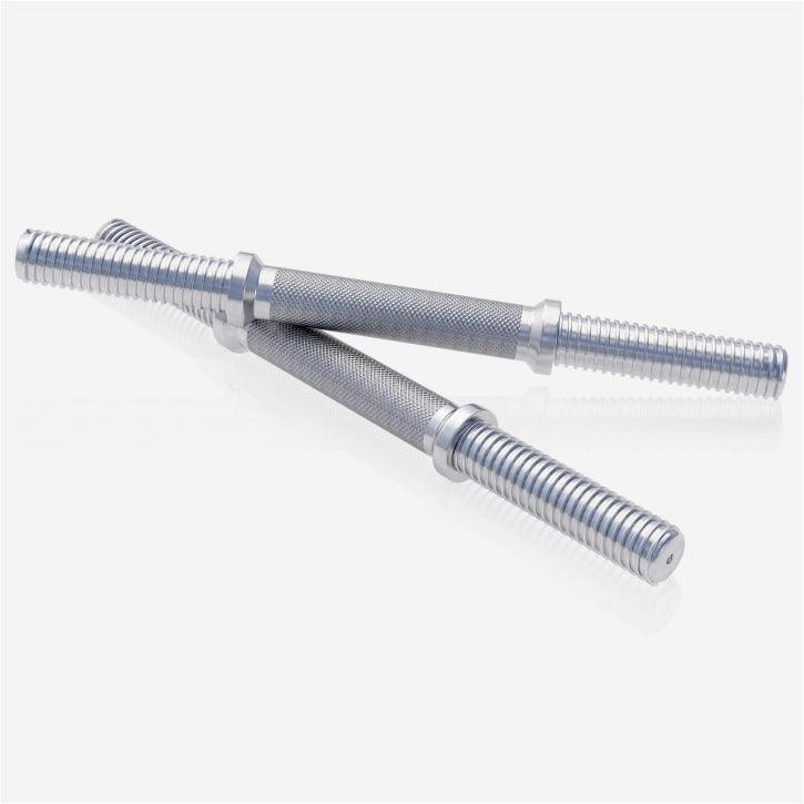 Set de gantere cromate 30 kg cu închizători în formă de stea