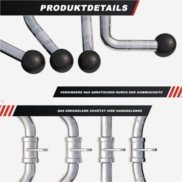 Set de manere, cu margini din cauciuc, Gorilla Sports - Gorilla Sports Ro