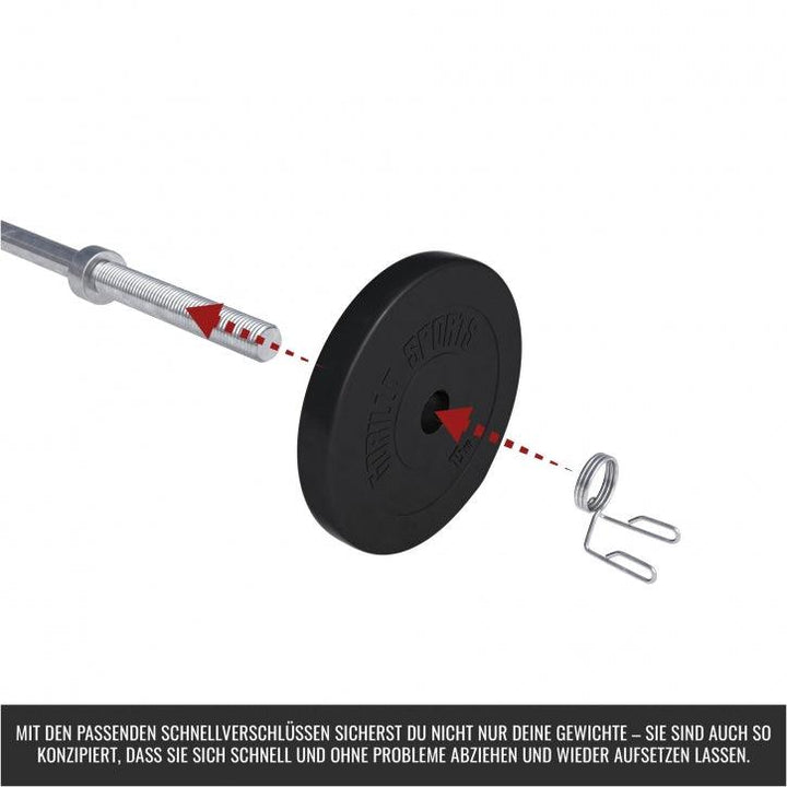 Încuietori cu arc pentru bare 50/51 mm cromate set de 2 - Gorilla Sports Ro