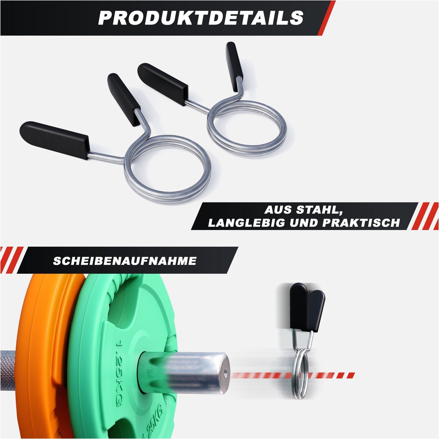 Set de gantere cu mâner din cauciuc 20 kg cu închizători