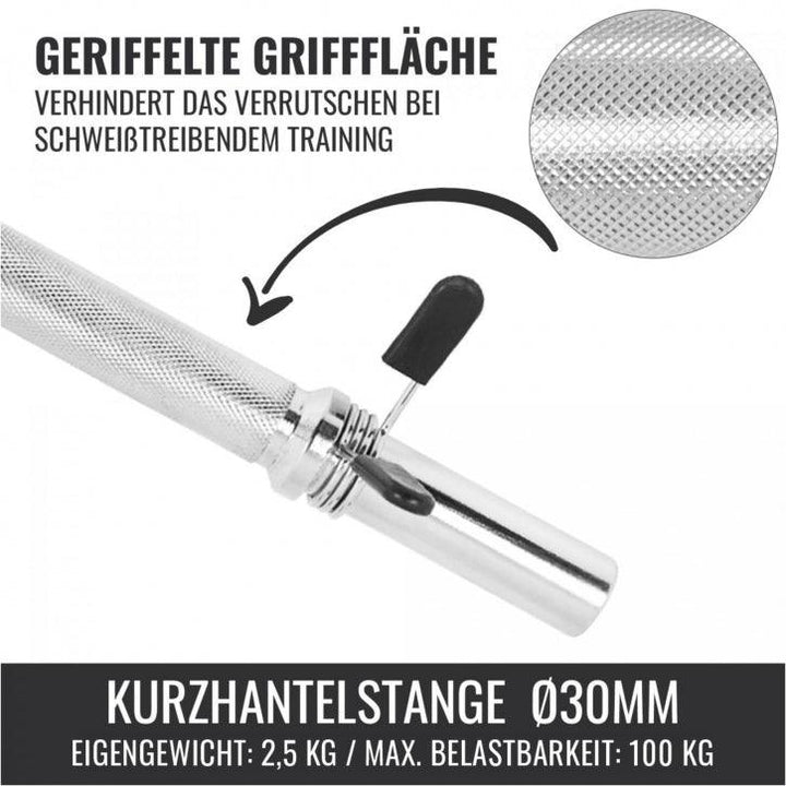 Set gantere din fontă cu înveliș din cauciuc și fixare cu cleme/piulite 20 kg - Gorilla Sports Ro